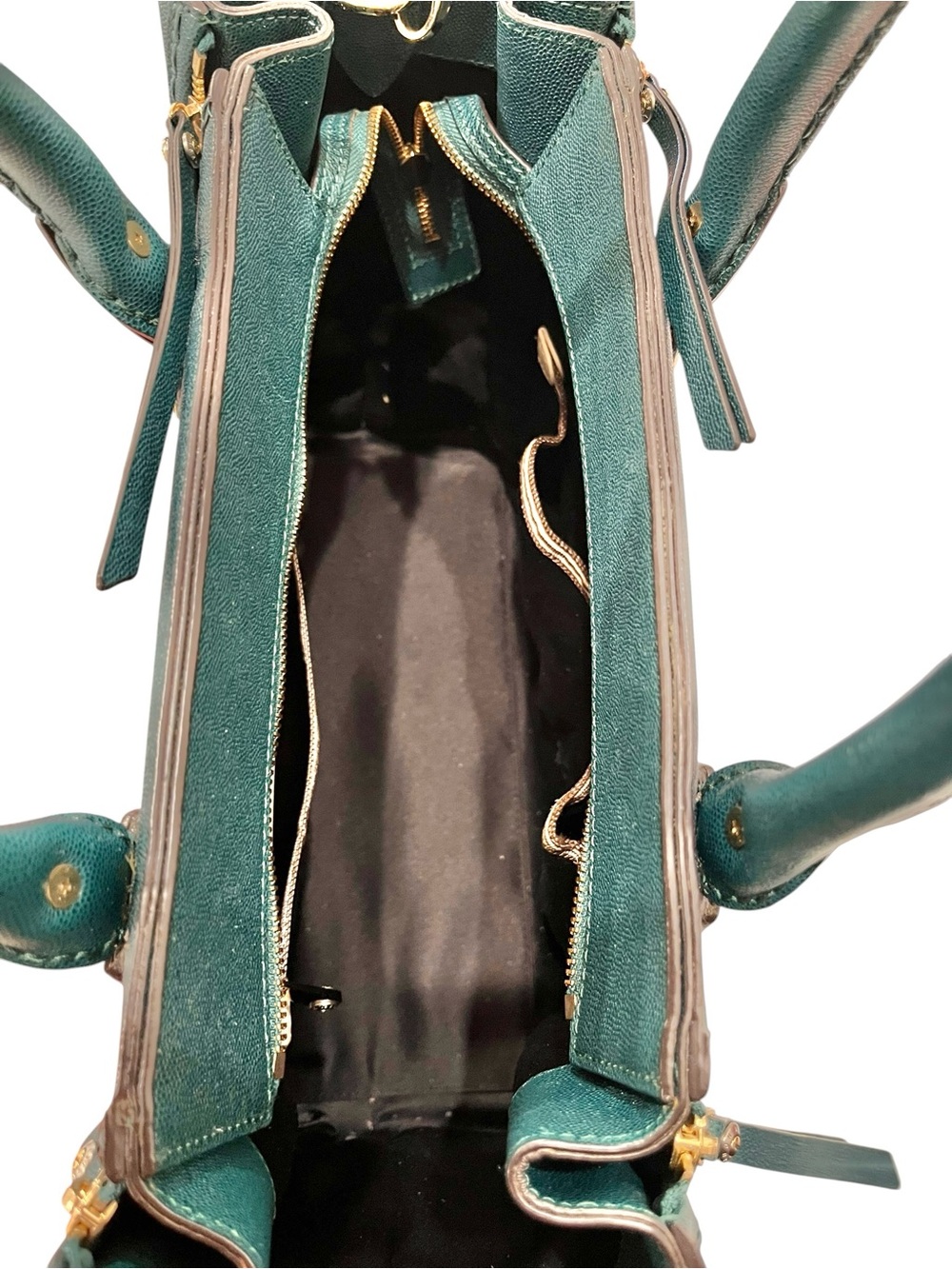 Henri Bendel A List Satchel Limited Edition Teal Green Leather NWOT - Picture 12 of 14